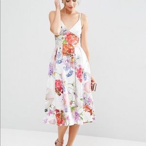 ASOS Premium Bonded Scuba Midi Prom Dress